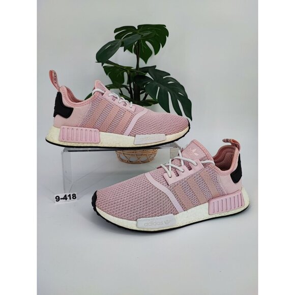 Adidas Women's Boost NMD R1 Pink Mesh Running Sneakers Size 9 US - Picture 1 of 8